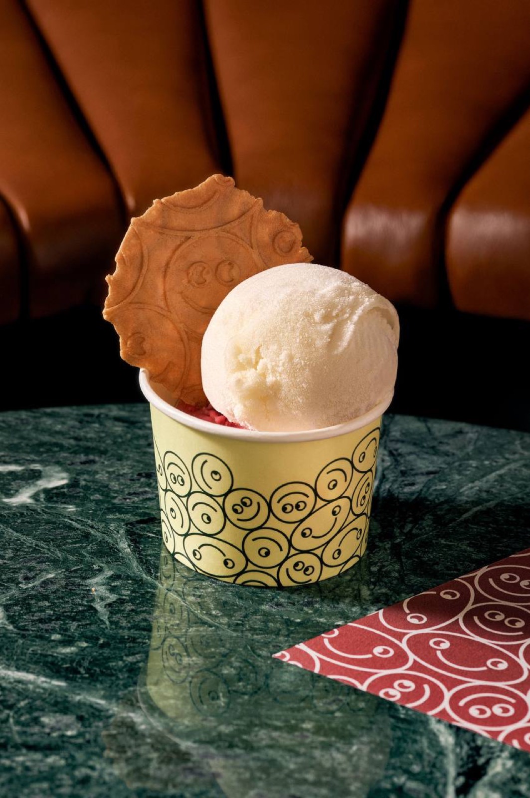 MONDO gelato cup served at the Sauna Bath House cafe